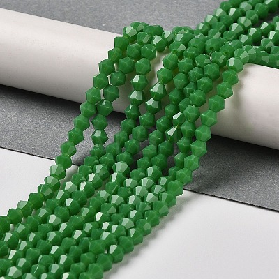 Opaque Solid Color Imitation Jade Glass Beads Strands GLAA-F029-P4mm-08-1