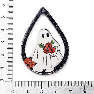 Halloween Printed Acrylic Big Pendants MACR-M048-01B-1