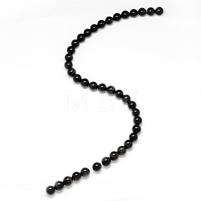 Grade AA Natural Obsidian Round Beads Strands G-L275-03-8mm-1