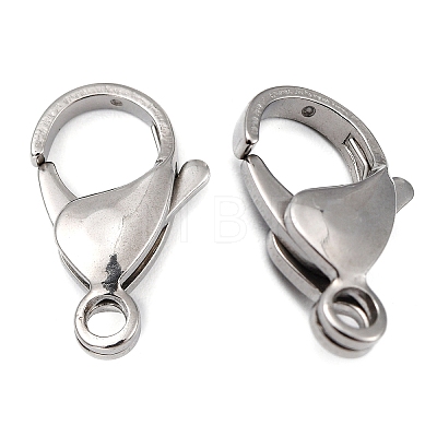 Polished 316 Surgical Stainless Steel Lobster Claw Clasps A-STAS-R072-18A-1