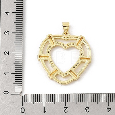 Brass Micro Pave Cubic Zirconia Pendants KK-U047-22G-1