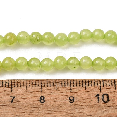 4MM Dyed Natural Green Jade Round Beaded Necklaces GG-CBAA808-04P-A-1