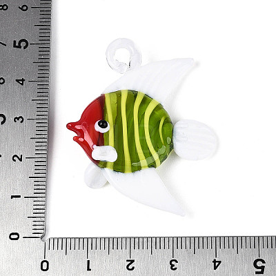 Handmade Lampwork Pendants LAMP-T025-02E-1