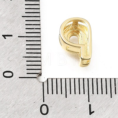 Brass Micro Pave Clear Cubic Zirconia Initial Spacer Bars KK-E802-34G-P-1