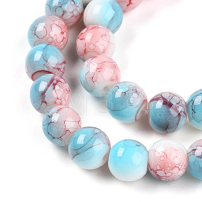 Baking Paint Glass Beads X1-DGLA-N003-8mm-C03-1