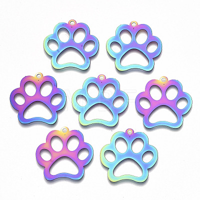 Ion Plating(IP) 201 Stainless Steel Pet Pendants STAS-R114-017-1