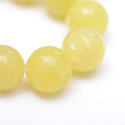 Round Dyed Natural Topaz Jade Bead Strands G-R345-8mm-10-1