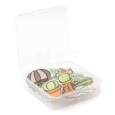 12Pcs 12 Style Acrylic Badges Brooch Pins JEWB-LS0001-05-1