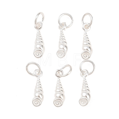 925 Sterling Silver Shell Shape Charms STER-I023-01S-04-1