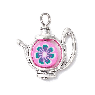 Handmade Polymer Clay Pendants PALLOY-JF04359-1