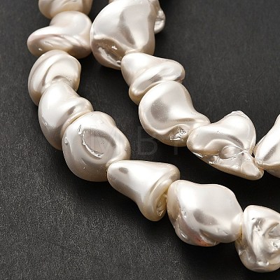 Electroplated Shell Pearl Beads Strands BSHE-C009-01C-1