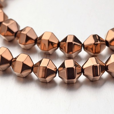 Electroplate Non-magnetic Synthetic Hematite Bead Strands G-F300-29B-08-1
