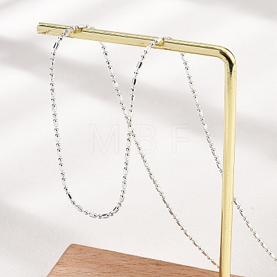 Brass Ball Chain Necklaces KK-P304-03S-1