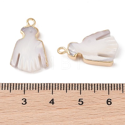 Natural Trochous Shell Pendants SHEL-P017-10G-1