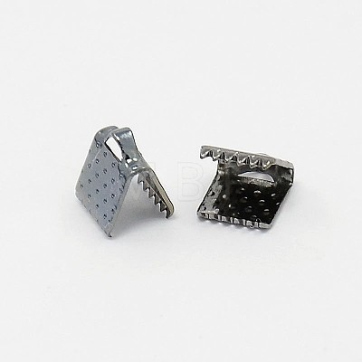 Iron Ribbon Crimp Ends E004Y-B-01-1