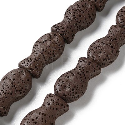 Fish Dyed Natural Lava Rock Beads Strands G-O126-01A-02-1