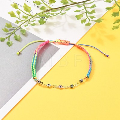 Adjustable Nylon Thread Braided Bead Bracelets BJEW-JB05594-02-1