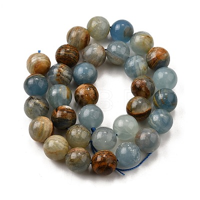 Natural Blue Calcite Beads Strands G-H312-C02-12mm-1