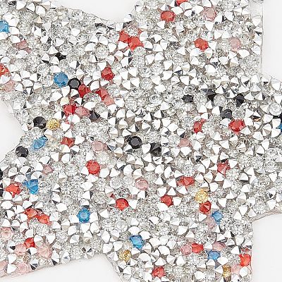 Fingerinspire 8Pcs 5 Style Glitter Hotfix Rhinestone DIY-FG0002-34-1