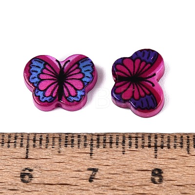 Printed Natural Freshwater Shell Beads SHEL-Q029-11C-1