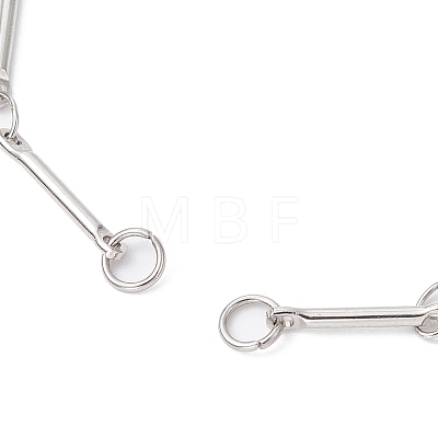Brass Bar Link Chain Bracelet Making AJEW-JB01186-01-1