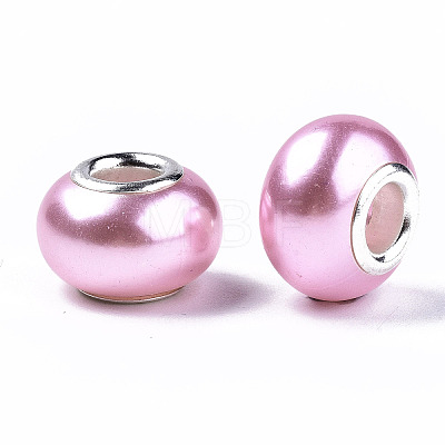 Imitation Pearl Style Resin European Beads RPDL-T003-001H-1