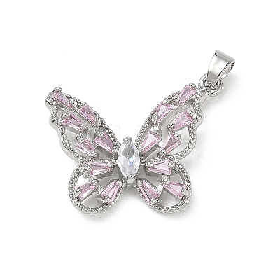 Brass Micro Pave Cubic Zirconia Pendants KK-A299-21P-02-1