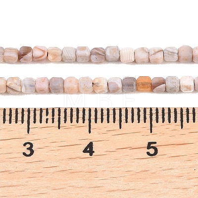 Natural Pink Botswana Agate Beads Strands G-G345-A02-2.5mm-1