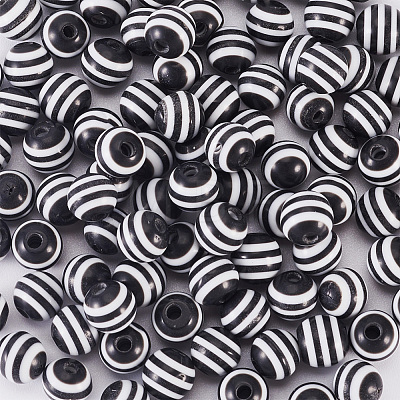 Striped Resin Beads RESI-TAG0001-01-1