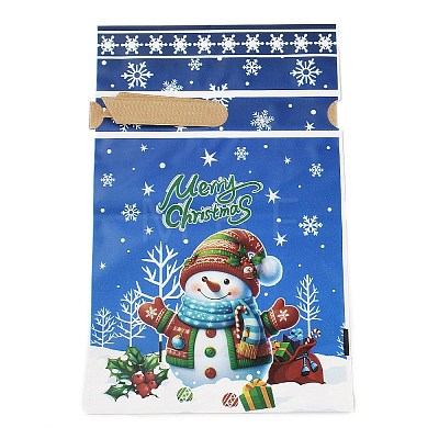 Christmas Snowman Plastic  Packing Pouches Drawstring Bags ABAG-Q053-05C-1