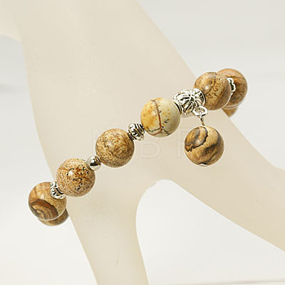 Fashion Gemstone Beaded Bracelets BJEW-JB00858-07-1