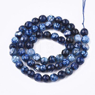 Natural Crackle Agate Beads Strands G-T119-01A-01-1