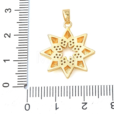 Brass Rhinestone Pendants RB-CBA2C2D-02G-1