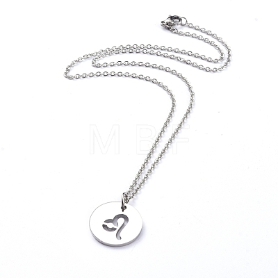 Non-Tarnish 304 Stainless Steel Pendant Necklaces NJEW-E147-04P-1