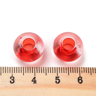 Transparent Acrylic European Beads X-TACR-P009-C01-1