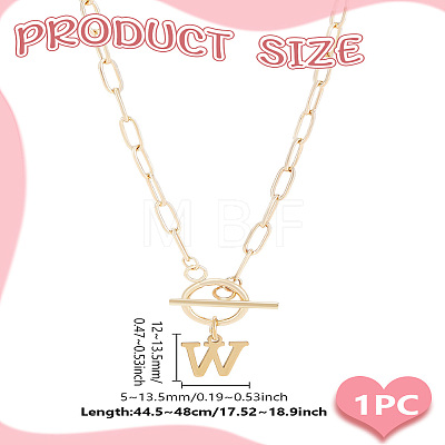 304 Stainless Steel Letter Pendant Necklaces NJEW-LP0001-52W-G-1