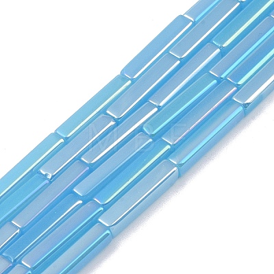 Electroplate Glass Beads Strands EGLA-Q128-11A-AB04-1