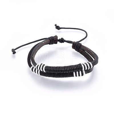 Leather Cord Multi-strand Bracelets BJEW-F347-04-1