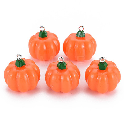 Autumn Theme Opaque Resin Pendants LS-X-RESI-S356-079-1
