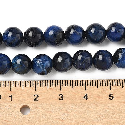 Grade B Natural Tiger Eye Beads Strands G-F591-18-8mm-01-1