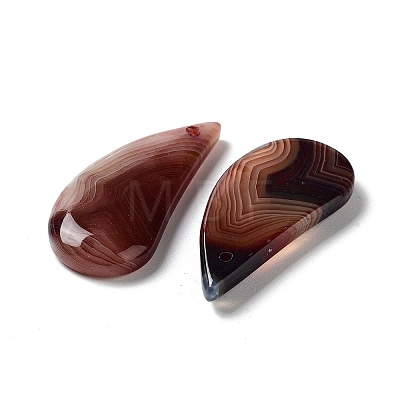 Dyed & Heated Natural Agate Pendants G-G065-03H-1