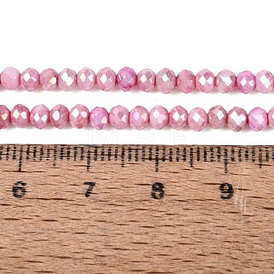 Anti-Tarnish Electroplate Rondelle Glass Beads Strands EGLA-T021-3mm-17-14-1