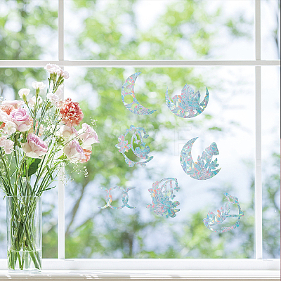 Waterproof PVC Colored Laser Stained Window Film Adhesive Stickers DIY-WH0256-020-1