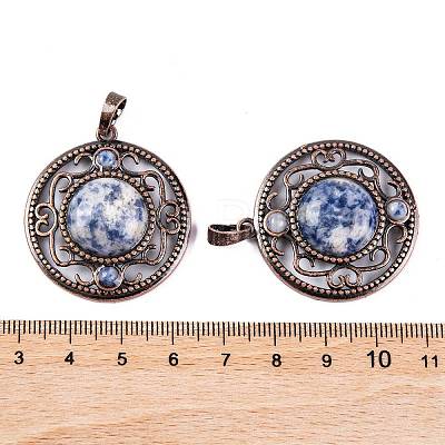 Natural Blue Spot Jasper Pendants G-Q158-03-02-1