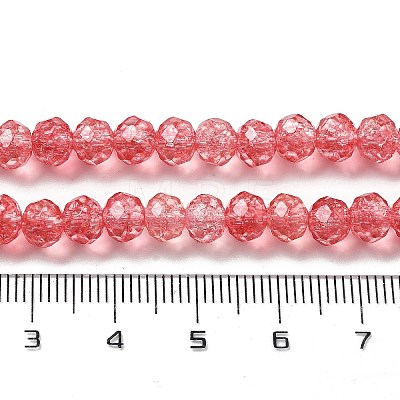 Transparent Crackle Glass Beads Strands CCG-L050-01B-01-1