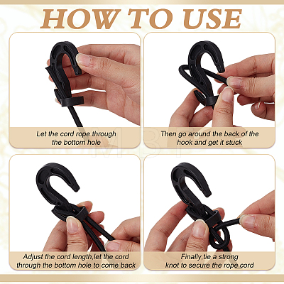 50Pcs Plastic Elastic Rope Hooks KY-MA0001-02-1