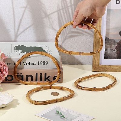 Bamboo Stick D Ring Bag Handles LS-PURS-WH0816-004-1
