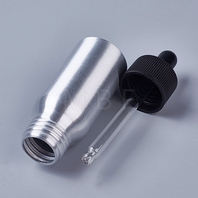 30ml Aluminium Empty Glass Dropper Bottles X-MRMJ-WH0033-01A-1