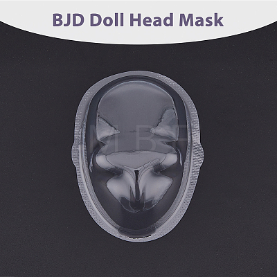 Transparent PVC BDJ Doll Head Cover Face DIY-WH0430-087-1