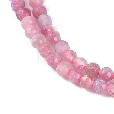 Natural Pink Tourmaline Beads Strands X-G-N342-33-1